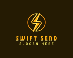 Tech Bolt Letter S logo design