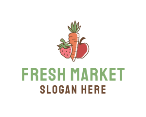 Fruit Vegetable Market logo design