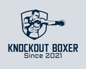 Boxing Trainer Badge logo design