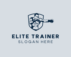 Boxing Trainer Badge logo design