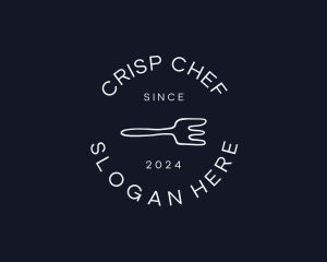 Fork Restaurant Circle logo design