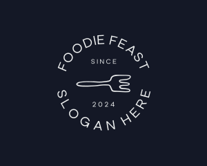 Fork Restaurant Circle logo design