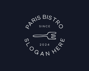 Fork Restaurant Circle logo design