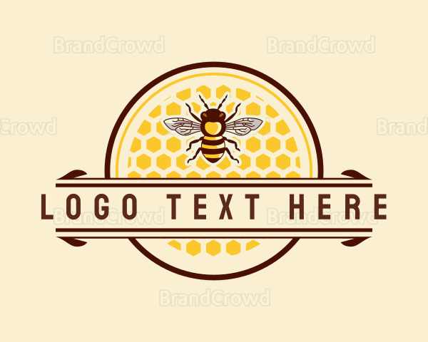 Beehive Honey Bee Logo