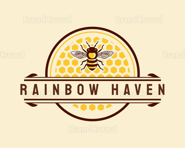 Beehive Honey Bee Logo