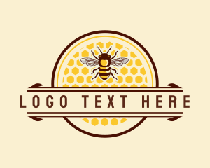 Beehive Honey Bee Logo