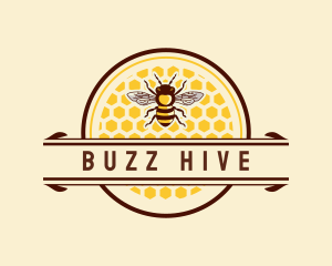 Beehive Honey Bee logo design