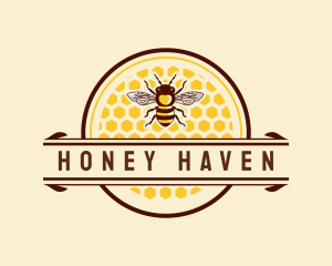 Beehive Honey Bee logo design