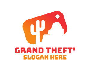 Gradient Desert Tag logo design