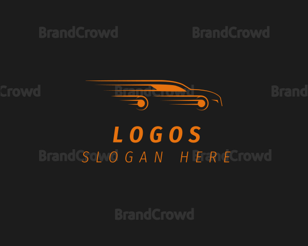 Orange Car Racing Logo