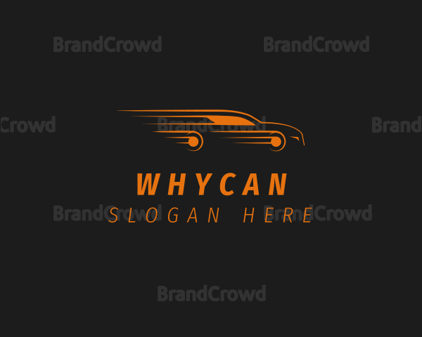 Orange Car Racing Logo