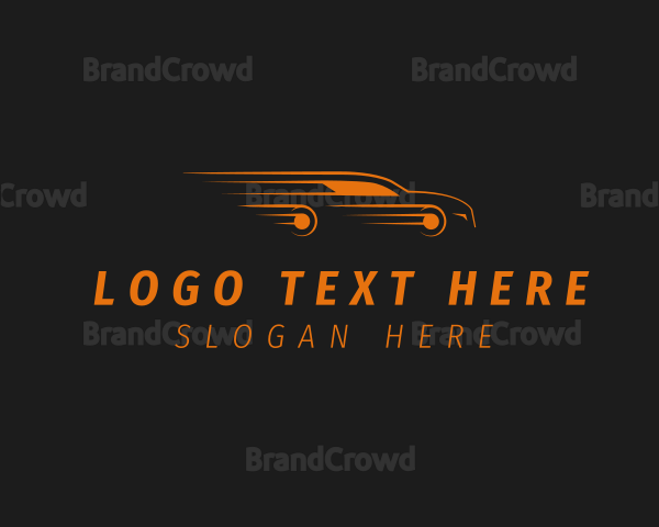Orange Car Racing Logo