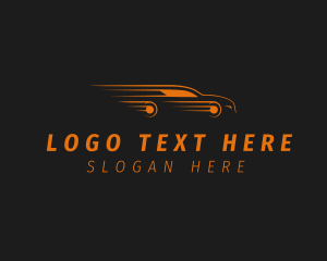 Driving - Orange Car Racing logo design