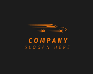 Racer - Orange Car Racing logo design