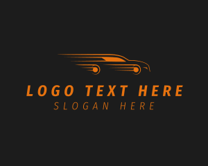 Motor - Orange Car Racing logo design