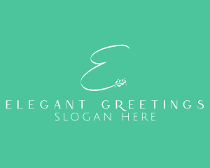 Beauty Floral Letter E logo design