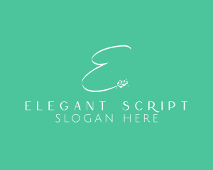 Beauty Floral Letter E logo design