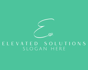 Beauty Floral Letter E logo design