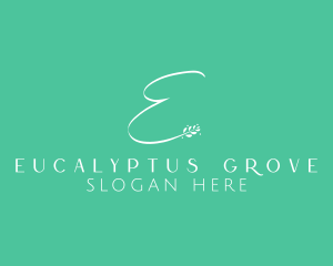 Beauty Floral Letter E logo design