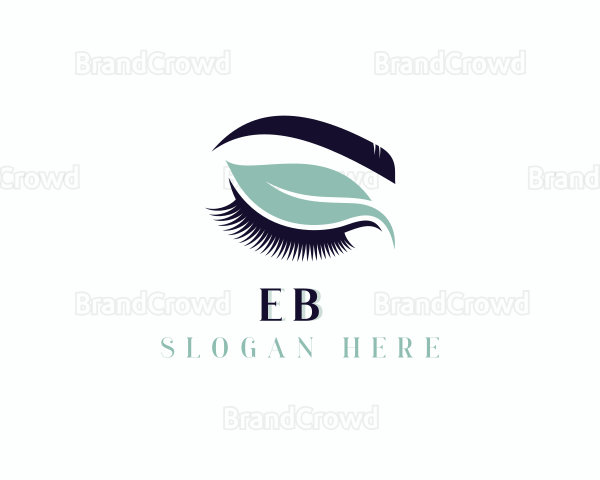 Eyebrow Eyelash Leaf Beautician Logo