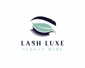 Eyebrow Eyelash Leaf Beautician  logo design