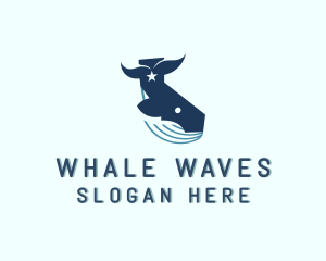 Star Blue Whale logo design