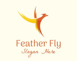 Flying Phoenix Bird  logo design