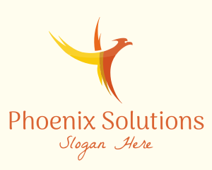 Phoenix - Flying Phoenix Bird logo design