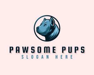 Canine - Pitbull Dog Canine logo design