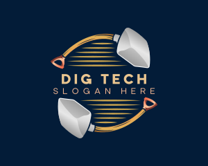 Dig - Shovel Spade Landscaping logo design