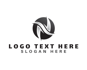 Letter N - Wave Media Advertising logo design