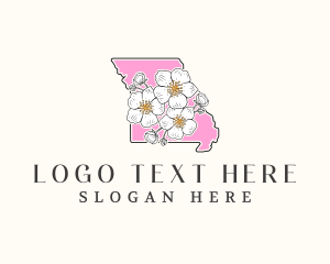 Flora - Missouri Hawthorn Flower logo design