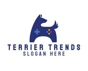 Terrier - Game Controller Dog logo design