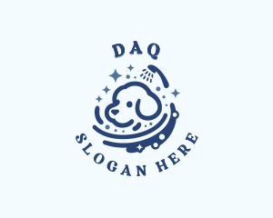 Dog Shower Grooming Logo