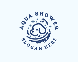 Shower - Dog Shower Grooming logo design