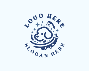 Dog - Dog Shower Grooming logo design