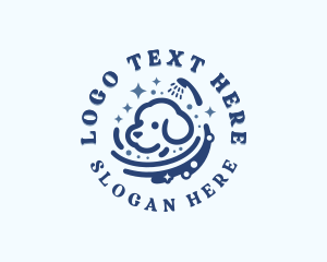 Pet Grooming - Dog Shower Grooming logo design