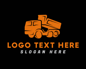 Courier - Dump Truck Automobile logo design
