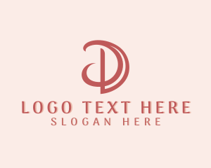 Letter D - Swoosh Beauty Spa Letter D logo design