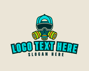 Gas Mask - Cool Painter Mask logo design