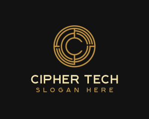 Cryptography - Crypto Coin Technology logo design