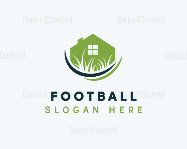 House Grass Lawn Logo
