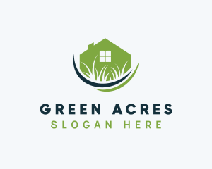 Grass - House Grass Lawn logo design