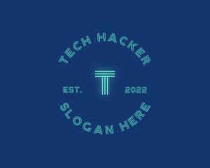 Hacking - Technology Hipster Badge logo design