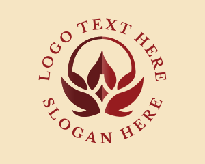 Red - Lotus Yoga Wellness logo design