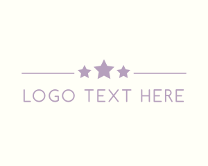 Beauty - Purple Line Wordmark logo design
