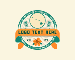 Map - Tourism Hawaii Island logo design
