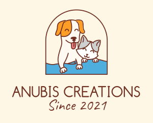 Pet Cat Dog logo design