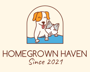 Pet Cat Dog logo design