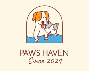 Pet Cat Dog logo design